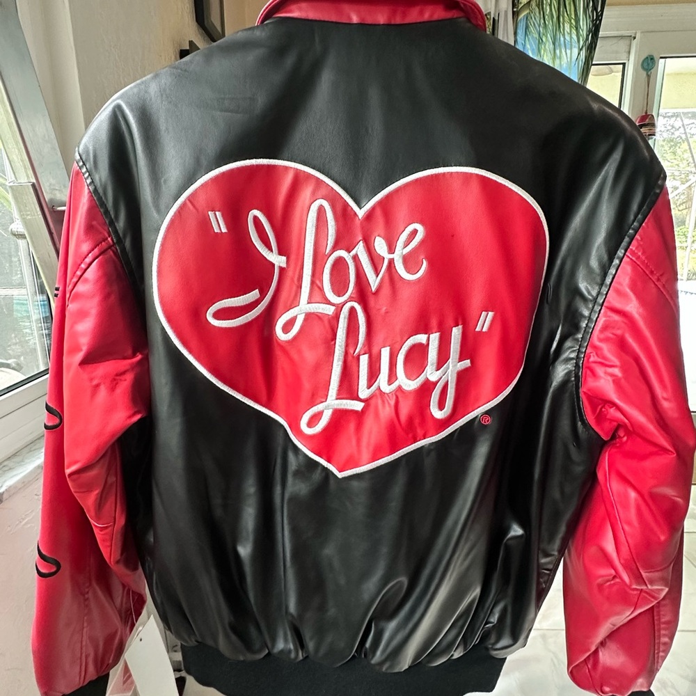 NWT Authentic I Love Lucy Red & Black Bomber Jacket! πβ€οΈπ€β€οΈπ